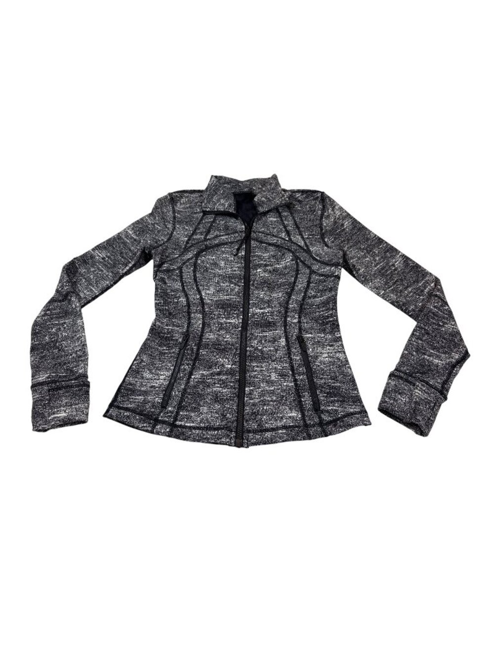 Lululemon Womens sz 6 Define Jacket Heathered Black Full Zip Yoga Jacket (X920)